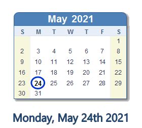 May 24, 2021 .